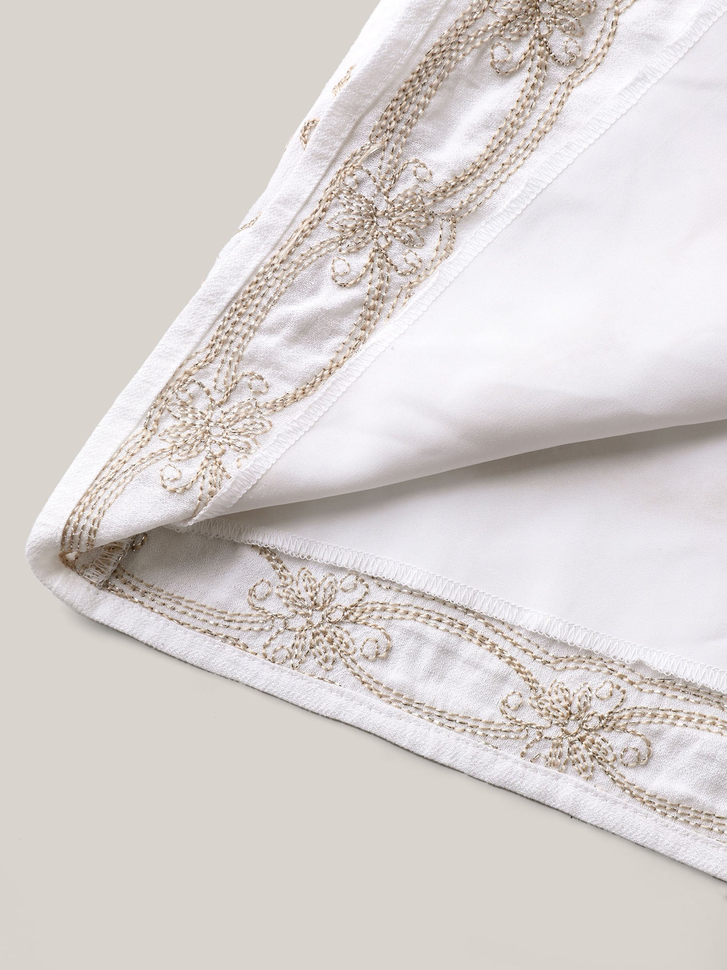 (20pcs Minimum Wholesale)Boho Embroidered Waist Tie Mini Dress