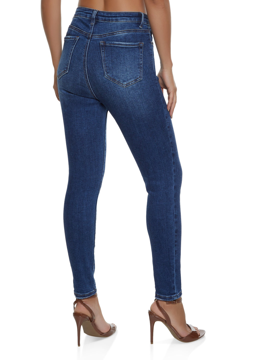(20pcs Minimum Wholesale)WAX Basic High Waisted Skinny Jeans