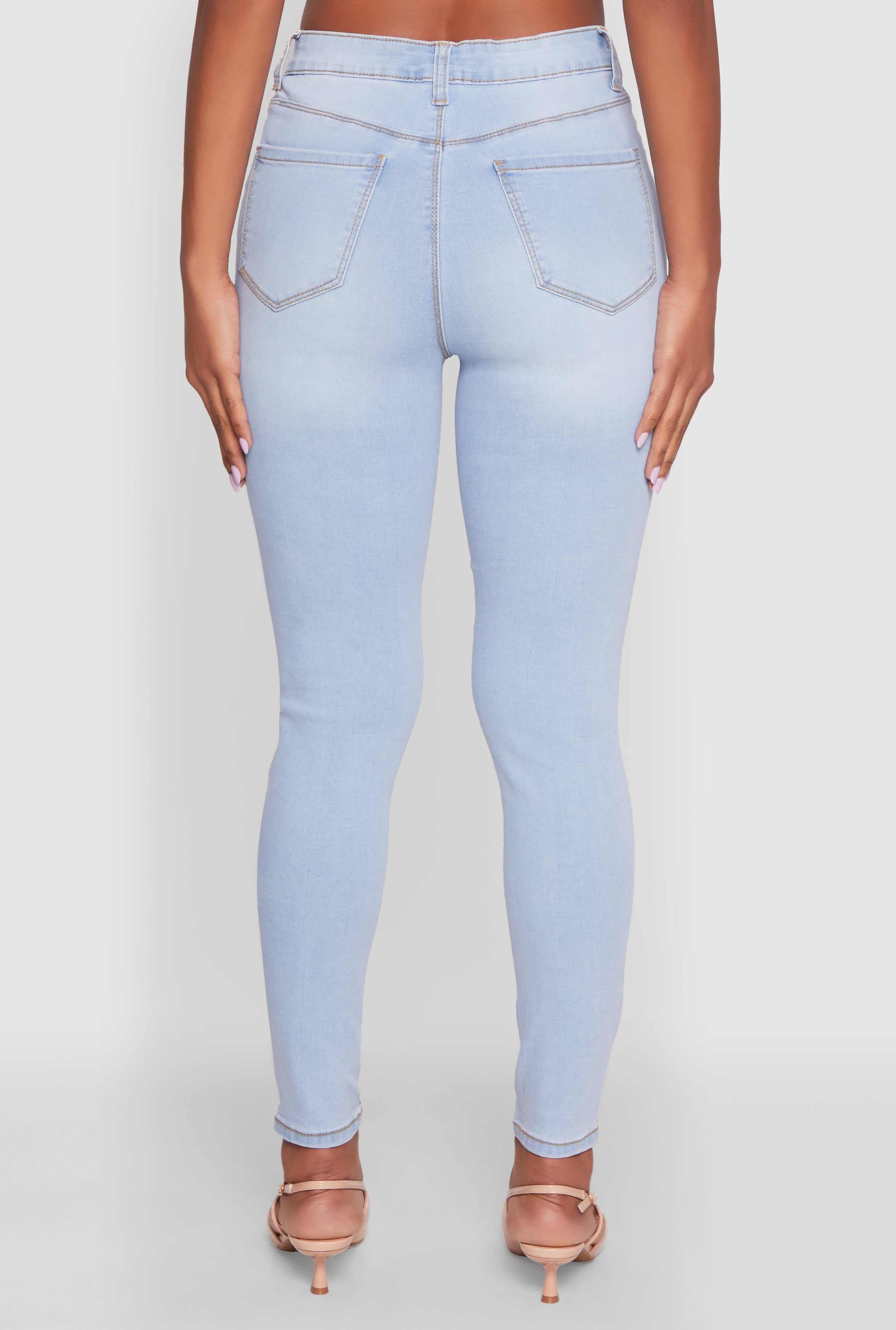 (14pcs Minimum Wholesale)WAX Basic Skinny Jeans