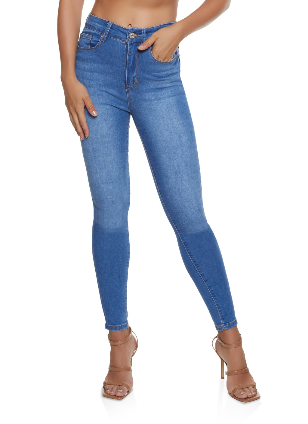 (24pcs Minimum Wholesale)WAX Basic Skinny Jeans