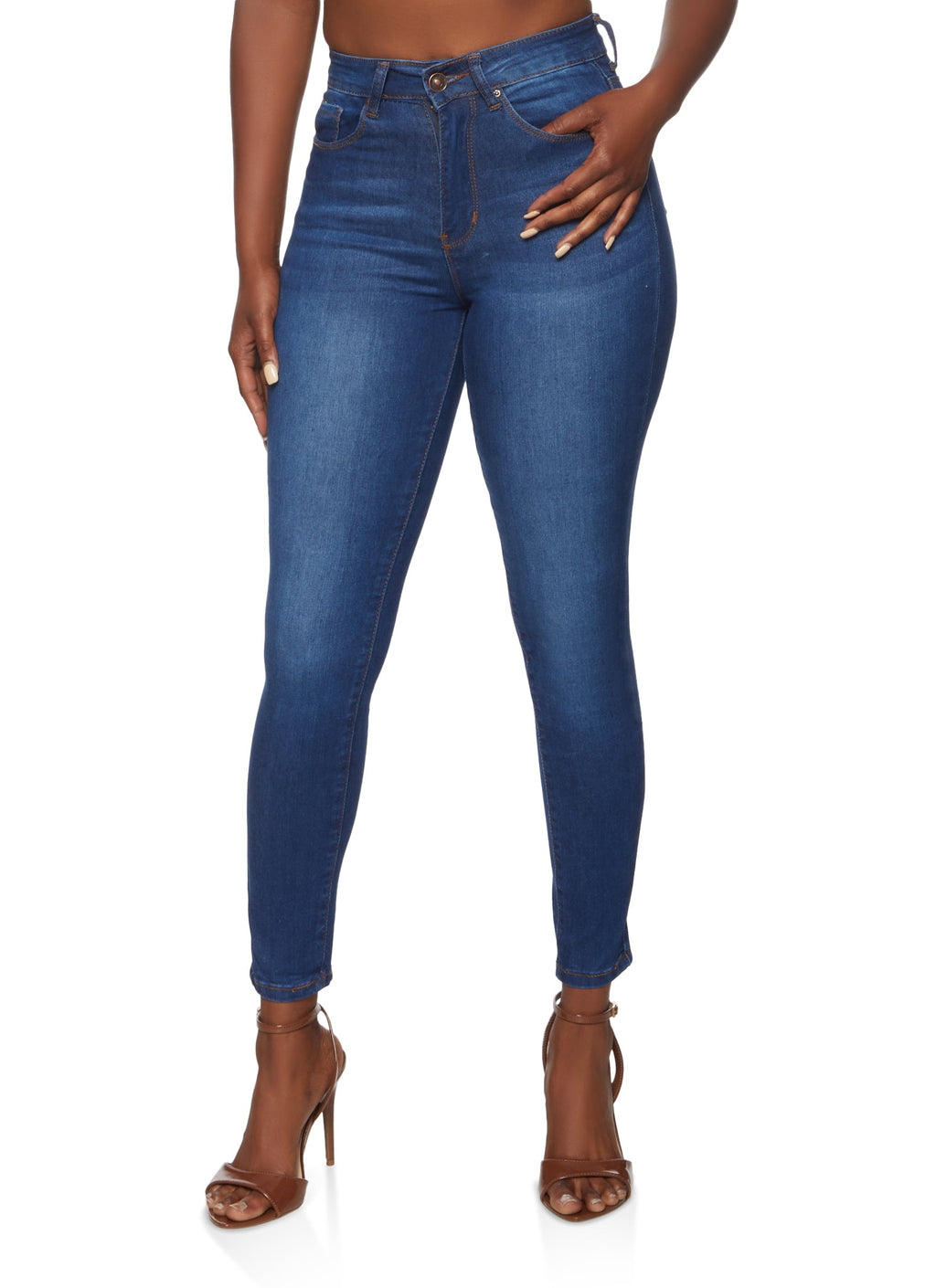 (18pcs Minimum Wholesale)WAX Basic Skinny Jeans