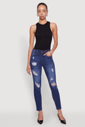 WAX Mid Rise Distressed Jeans