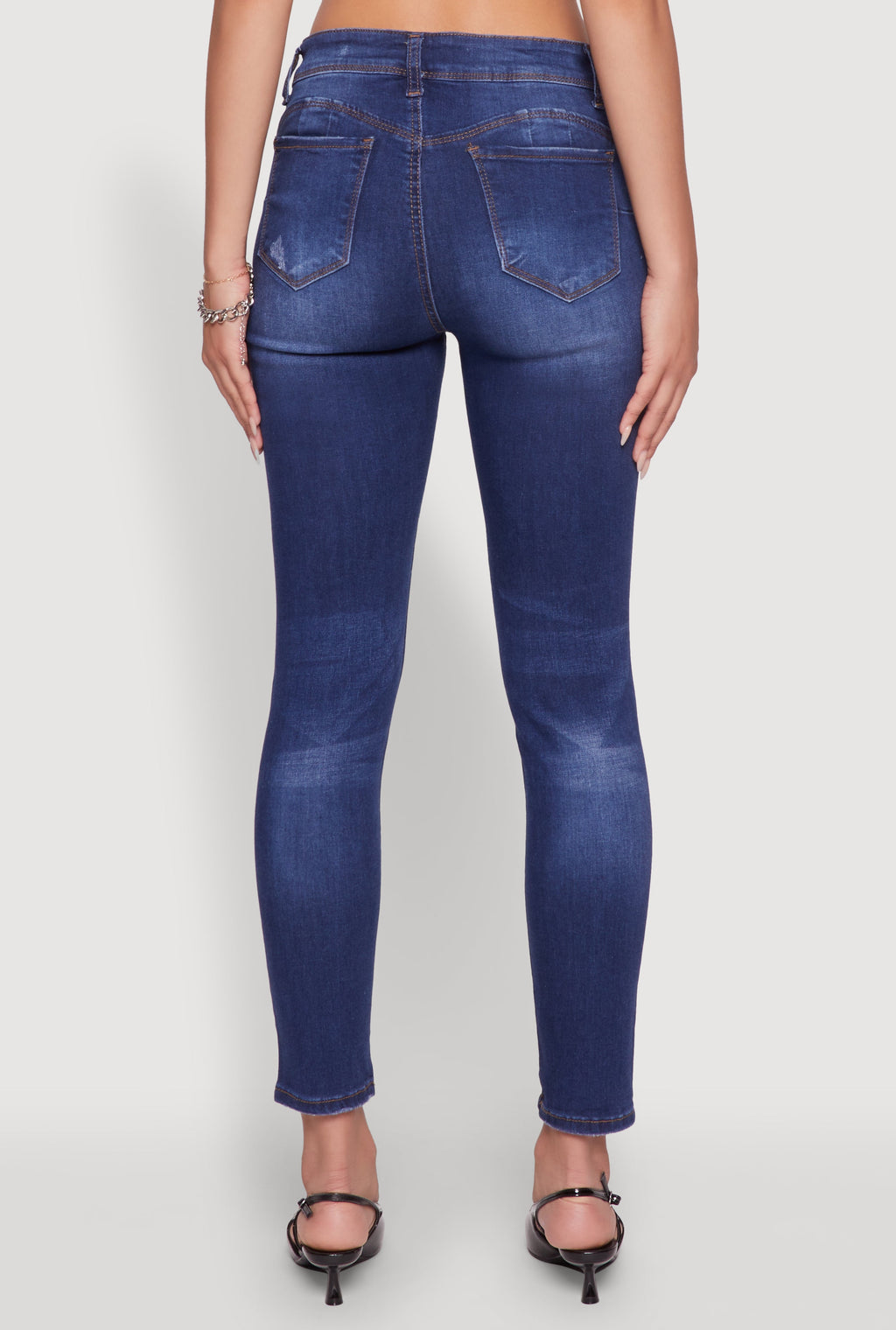 WAX Mid Rise Distressed Jeans