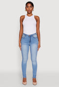 WAX Whiskered Rolled Cuff Skinny Jeans