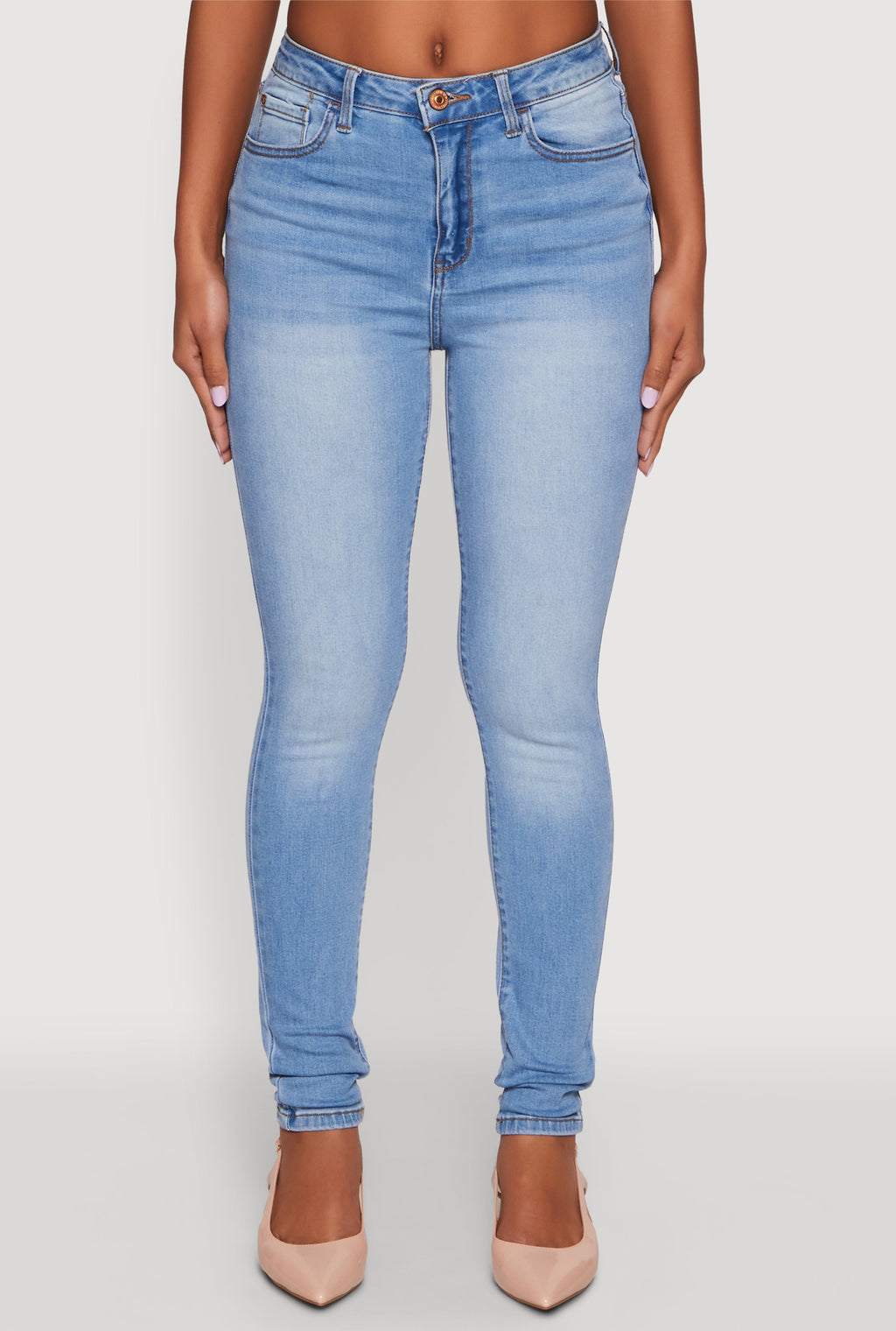WAX Whiskered Rolled Cuff Skinny Jeans