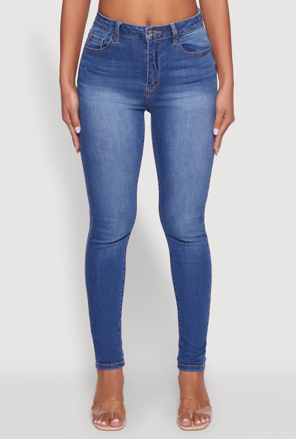 WAX Whiskered Rolled Cuff Skinny Jeans