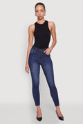 WAX High Rise Solid Cropped Skinny Jeans