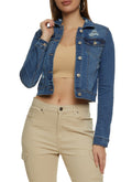 (24pcs Minimum Wholesale)WAX Distressed Denim Jacket