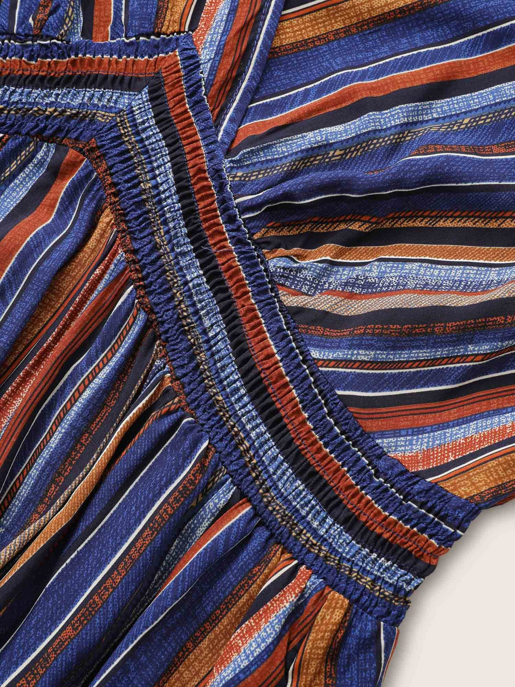 (25pcs Minimum Wholesale)Striped Contrast Dolman Sleeve Shirred Pocket Split Flutter Dress
