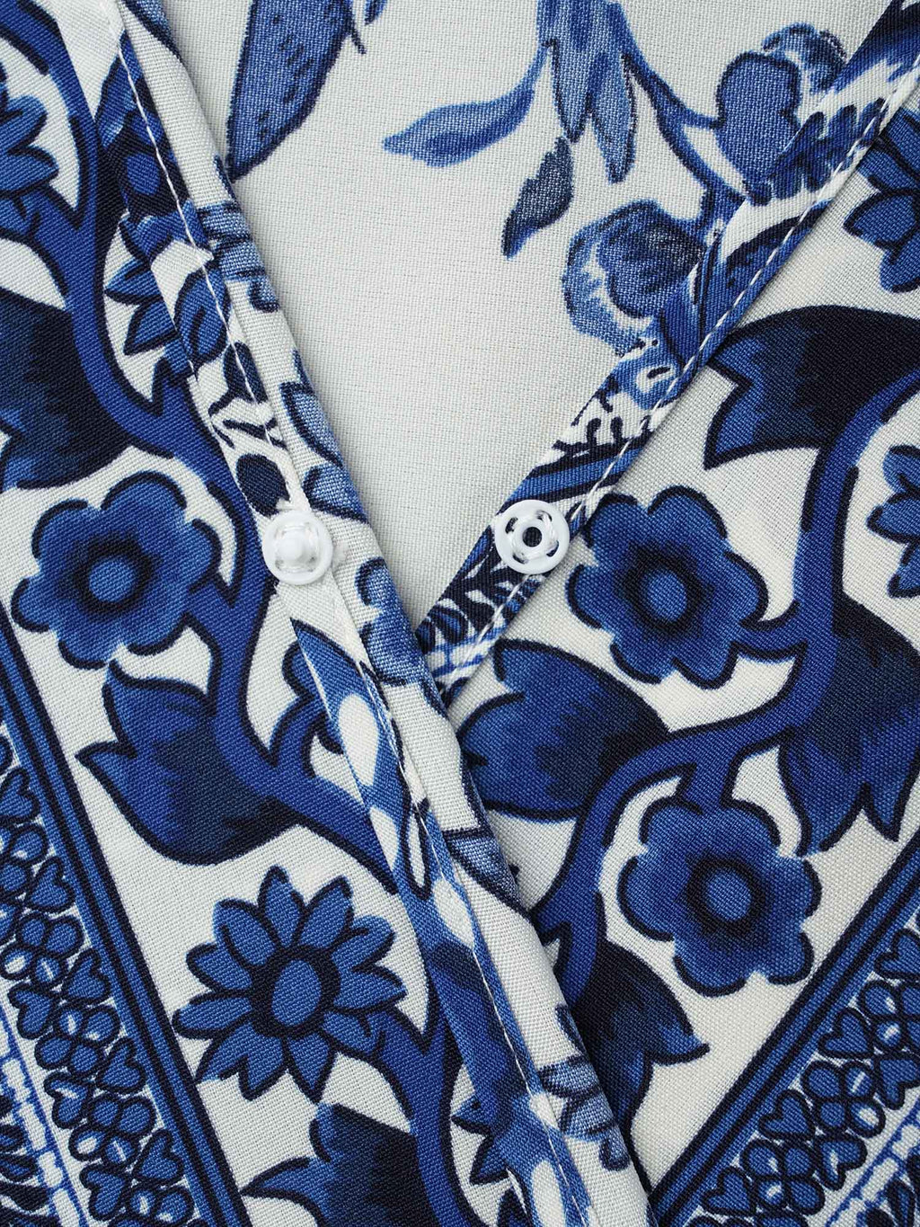 (22pcs Minimum Wholesale)Floral Print Wrap-Neck Pocket Midi Dress