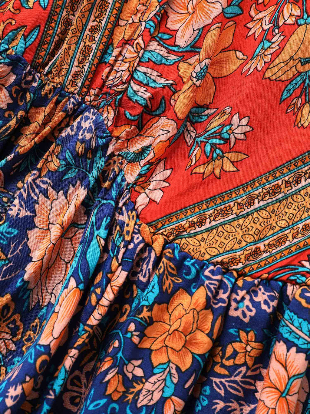 (18pcs Minimum Wholesale)Bandana Surplice Neck Pocket Belted Flutter Hem Maxi Dress