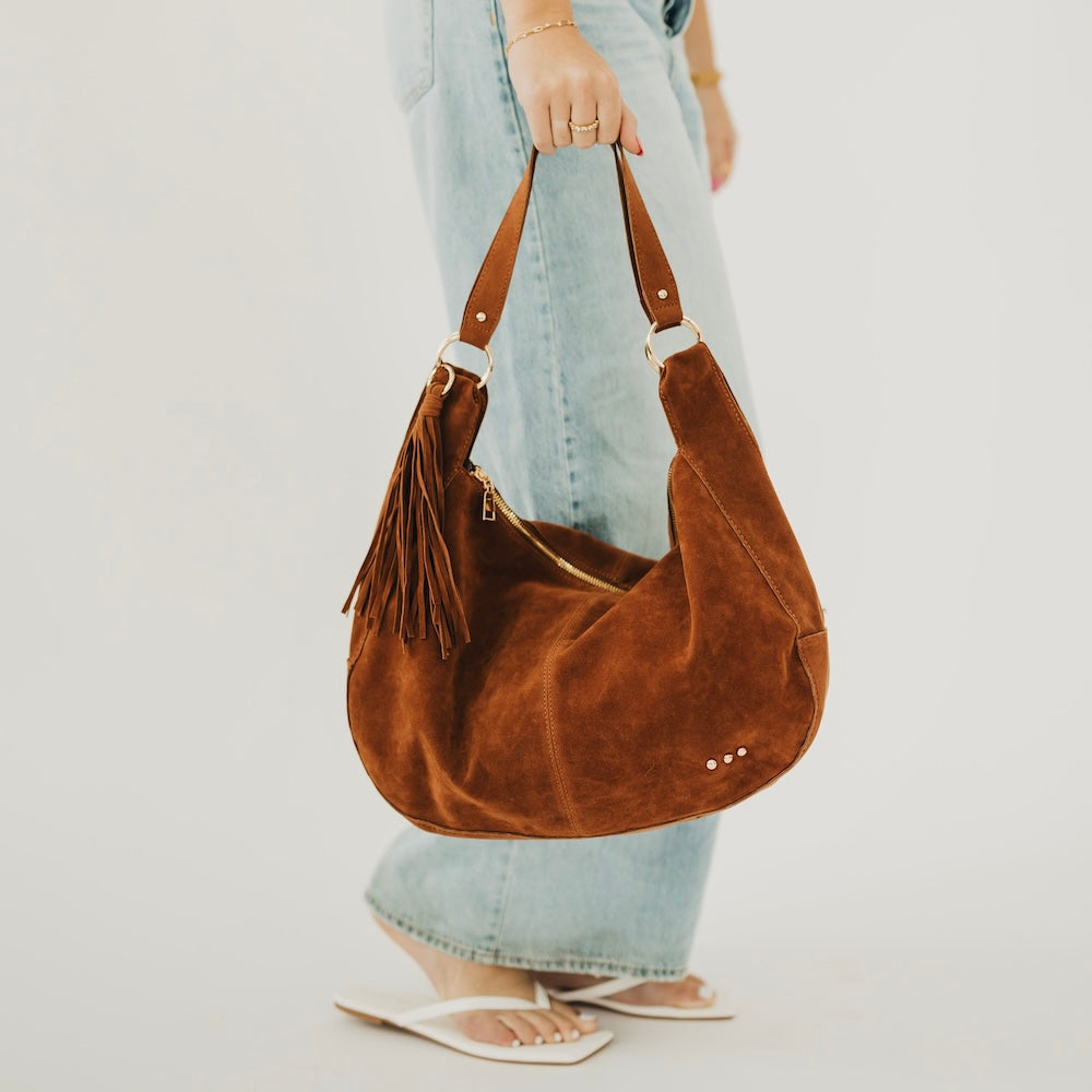 (15pcs Minimum Wholesale)Hazel Hobo Shoulder Bag with Tassel