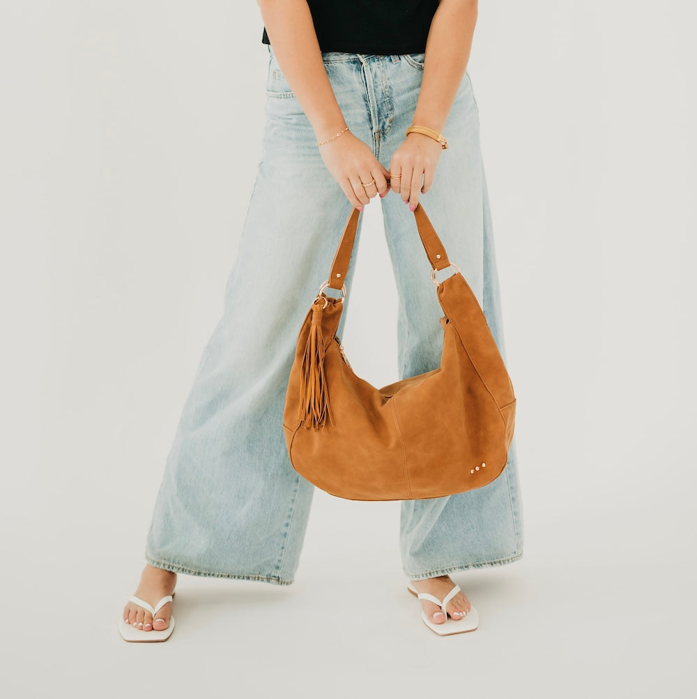 (15pcs Minimum Wholesale)Hazel Hobo Shoulder Bag with Tassel