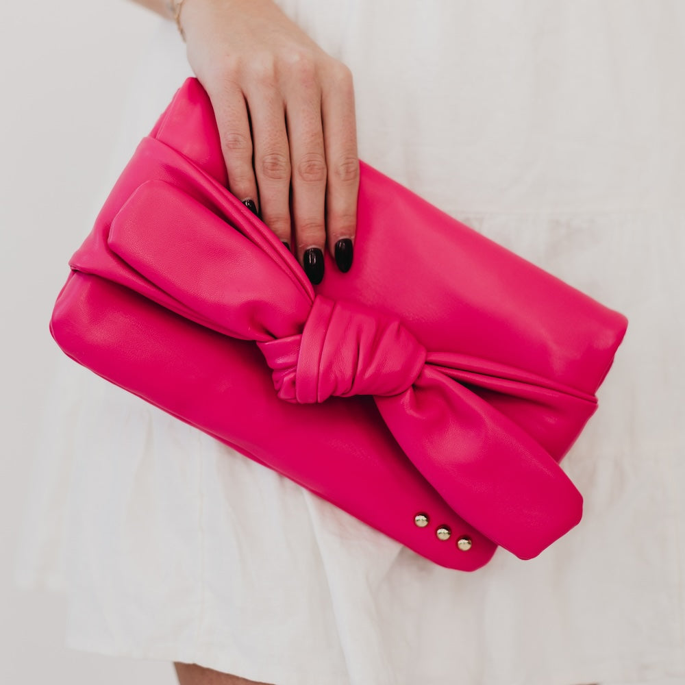 (22pcs Minimum Wholesale)Billie Bow Clutch Crossbody Bag