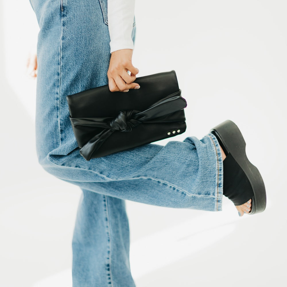 (22pcs Minimum Wholesale)Billie Bow Clutch Crossbody Bag