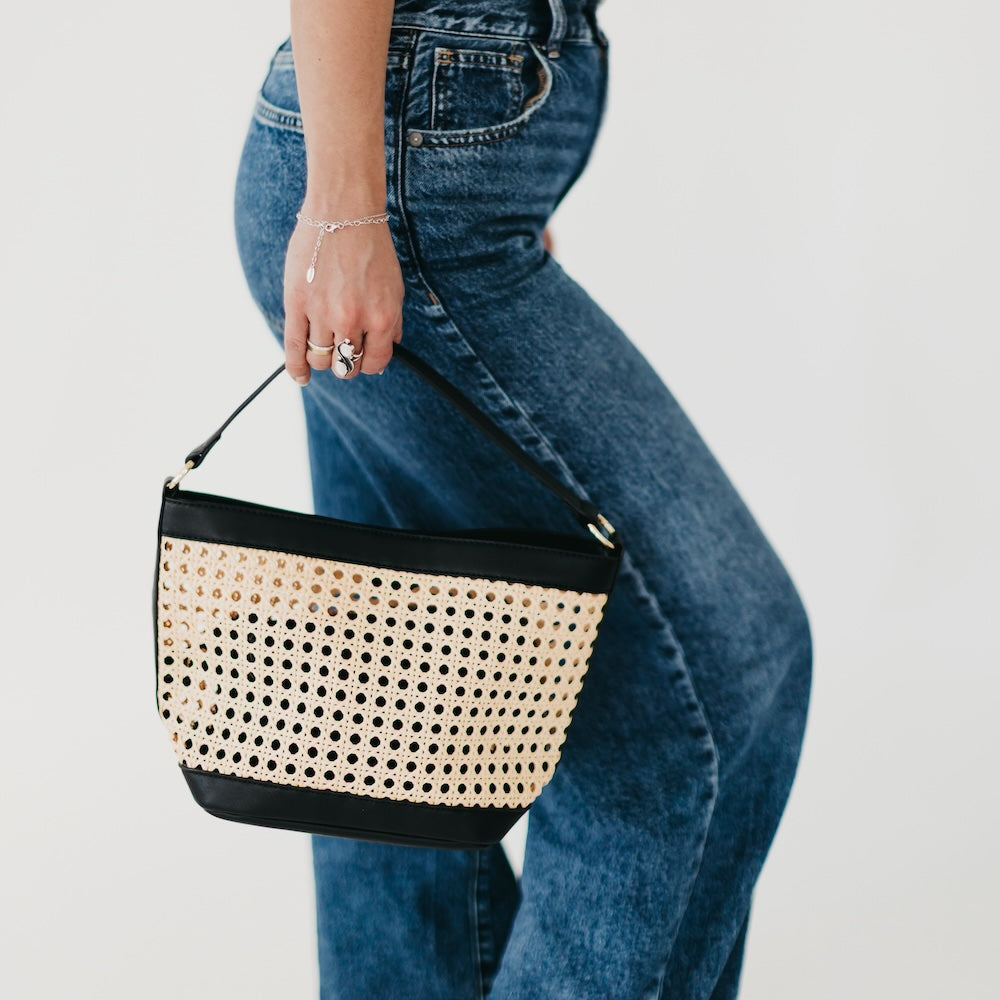 (28pcs Minimum Wholesale)Bryce Woven Bucket Bag
