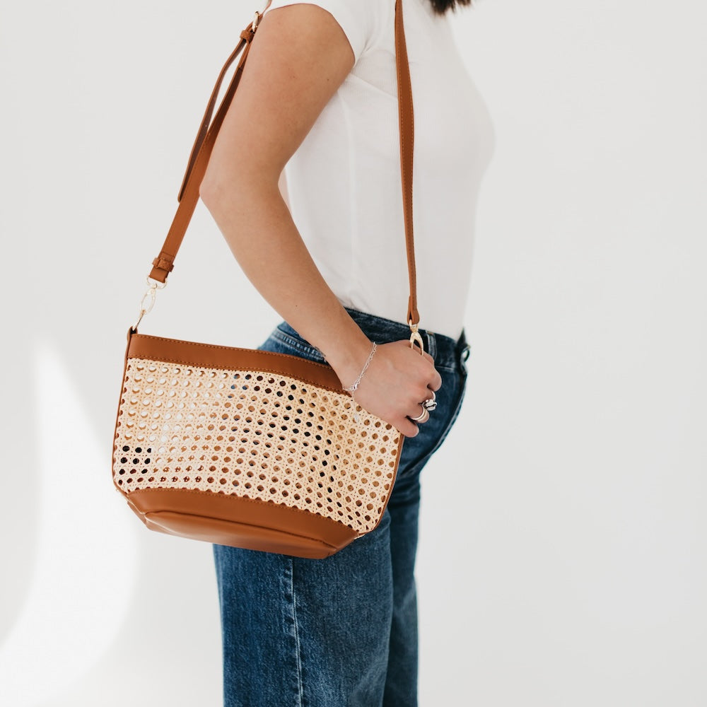 (28pcs Minimum Wholesale)Bryce Woven Bucket Bag
