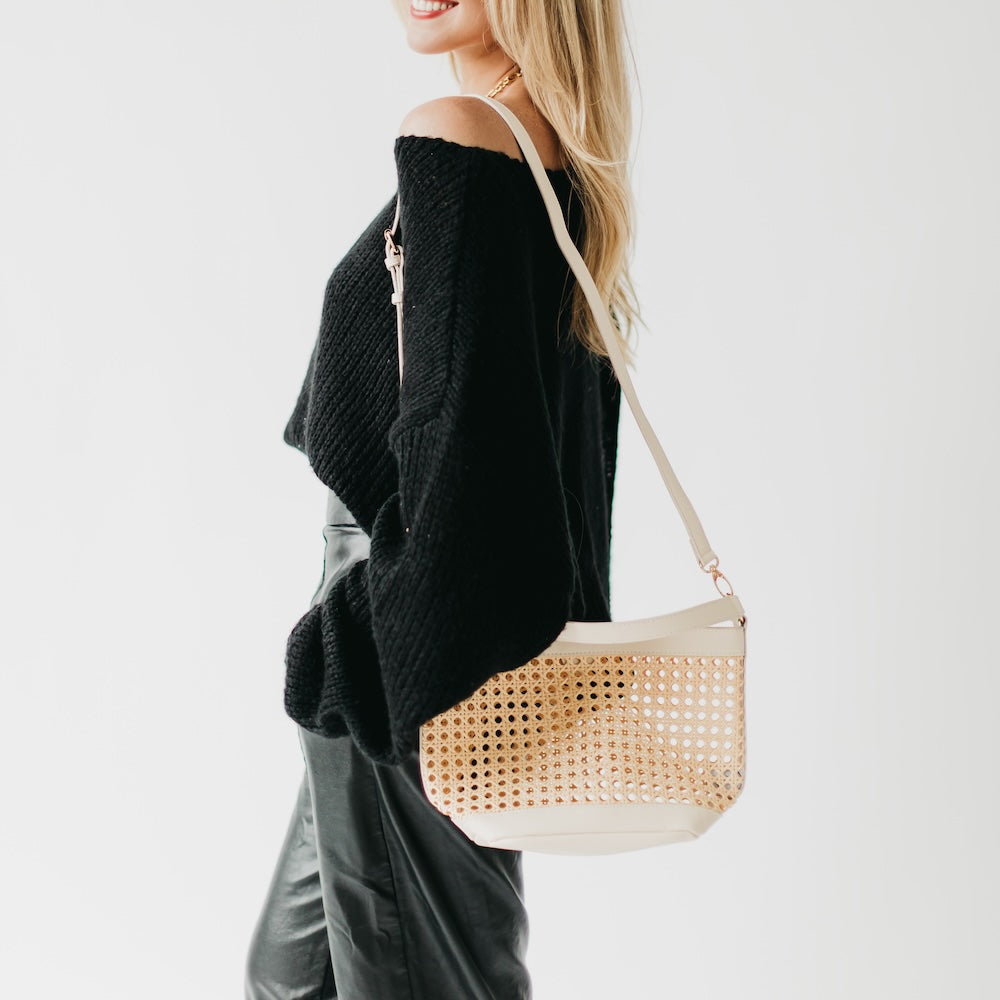 (28pcs Minimum Wholesale)Bryce Woven Bucket Bag