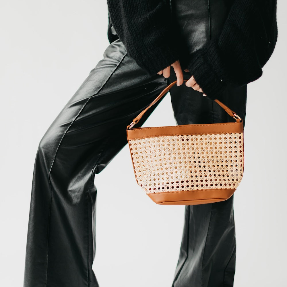 (28pcs Minimum Wholesale)Bryce Woven Bucket Bag