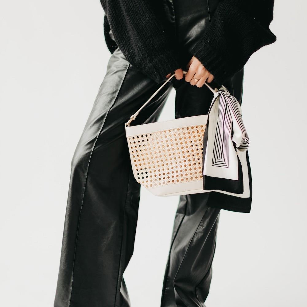 (28pcs Minimum Wholesale)Bryce Woven Bucket Bag