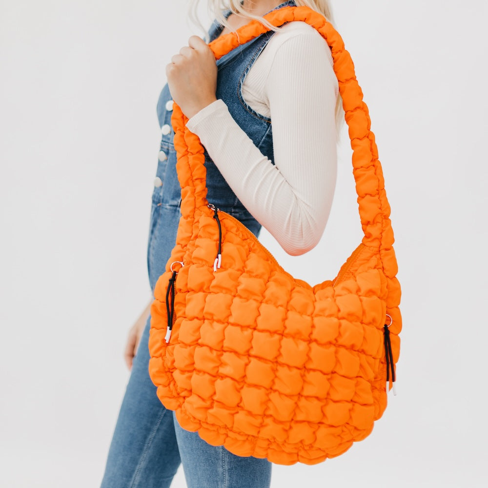 (22pcs Minimum Wholesale)Carmen Quilted Hobo Tote Bag