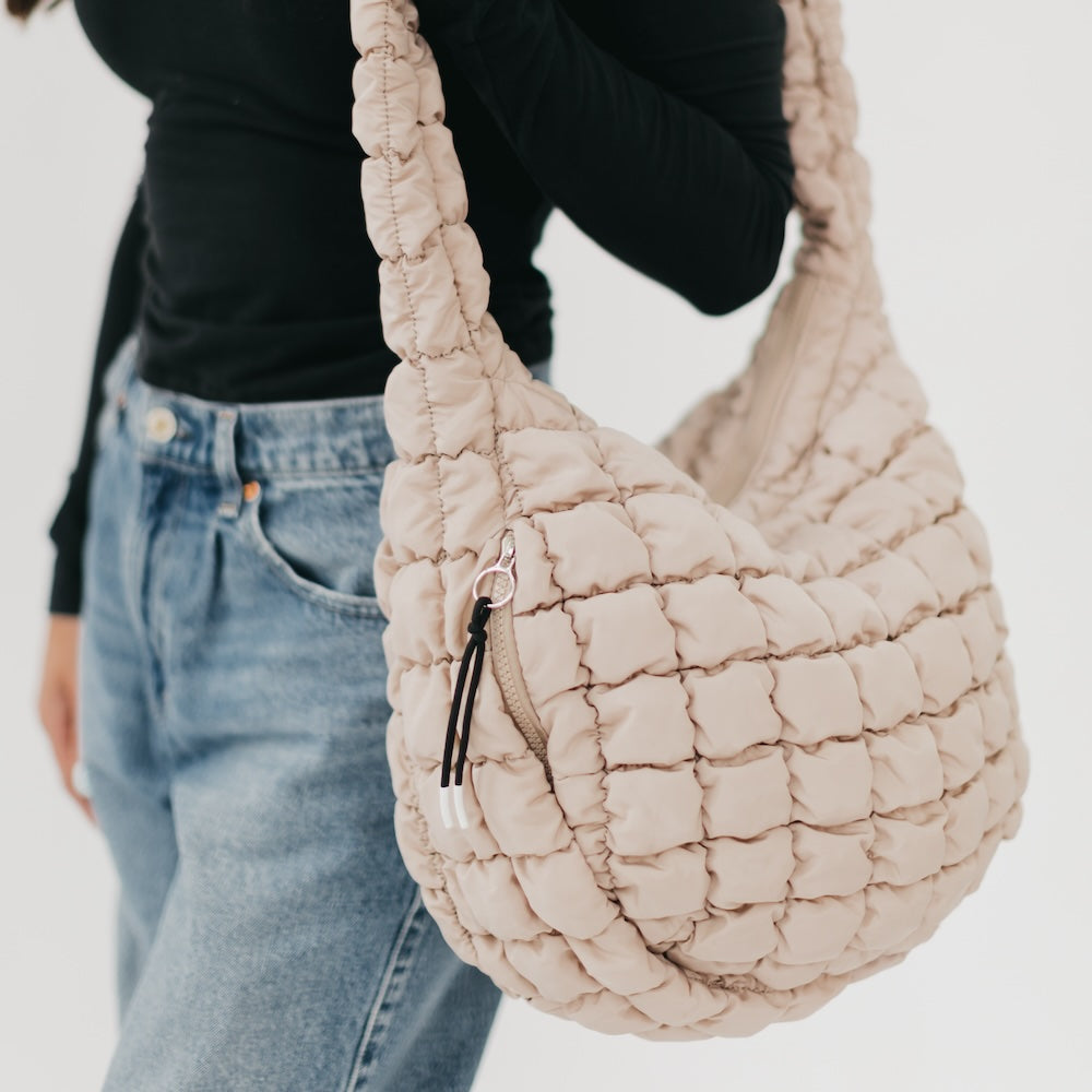(22pcs Minimum Wholesale)Carmen Quilted Hobo Tote Bag