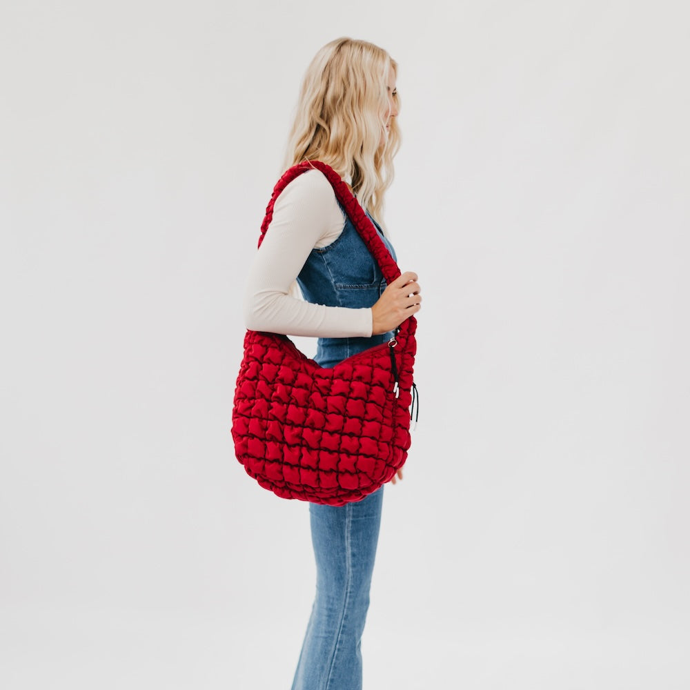 (22pcs Minimum Wholesale)Carmen Quilted Hobo Tote Bag