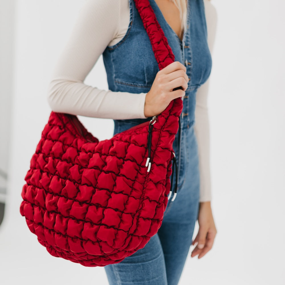 (22pcs Minimum Wholesale)Carmen Quilted Hobo Tote Bag