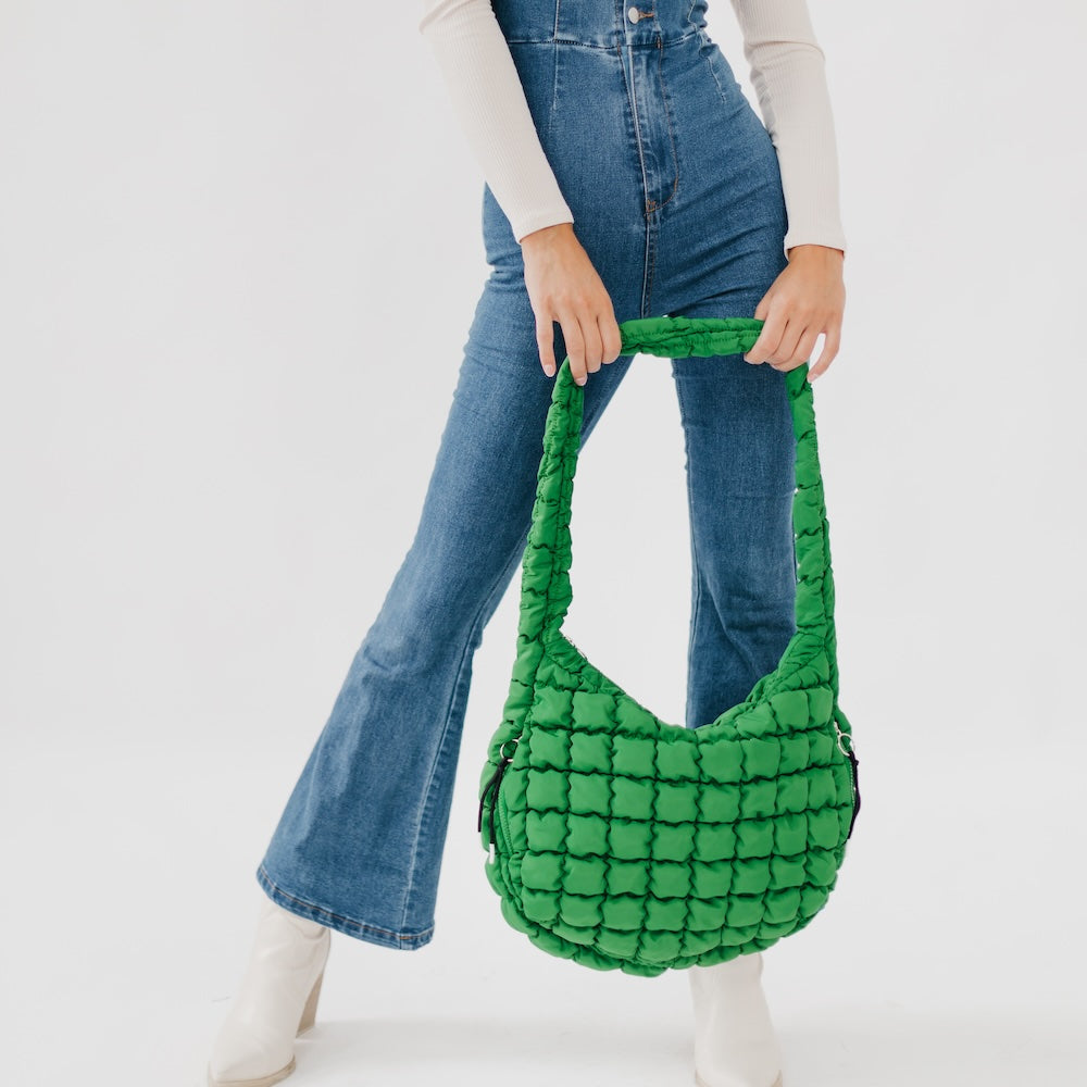 (22pcs Minimum Wholesale)Carmen Quilted Hobo Tote Bag
