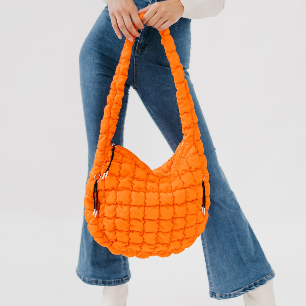 (22pcs Minimum Wholesale)Carmen Quilted Hobo Tote Bag