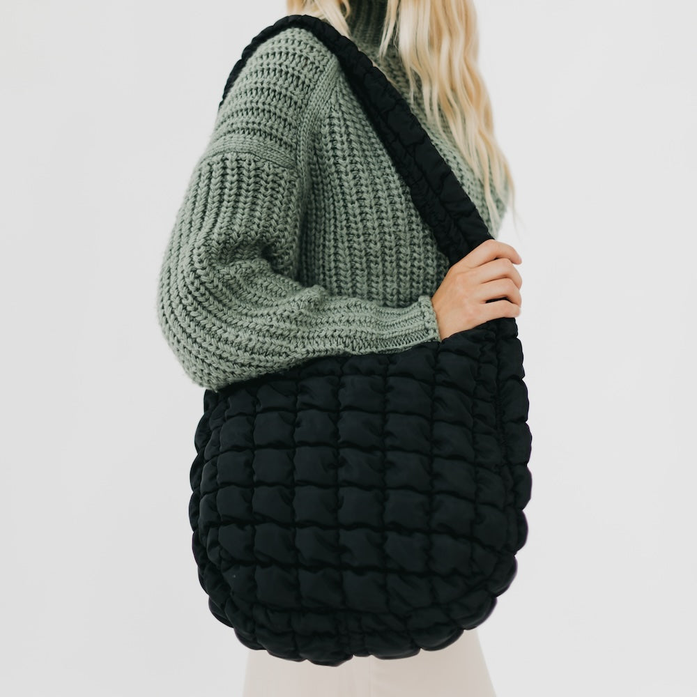 (22pcs Minimum Wholesale)Carmen Quilted Hobo Tote Bag