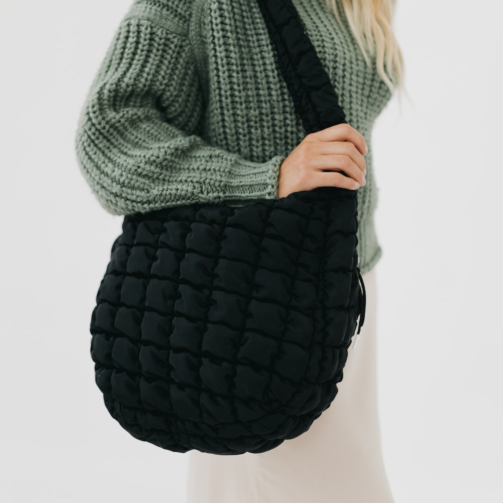 (22pcs Minimum Wholesale)Carmen Quilted Hobo Tote Bag