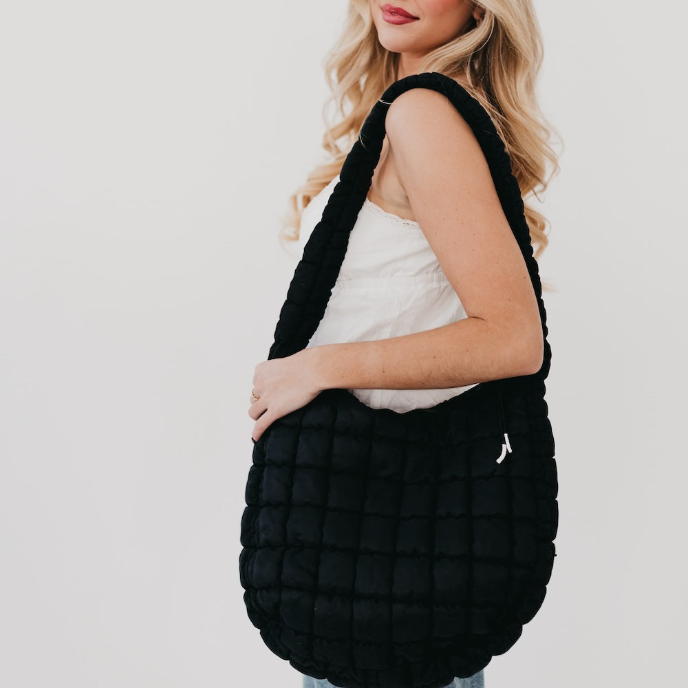 (22pcs Minimum Wholesale)Carmen Quilted Hobo Tote Bag