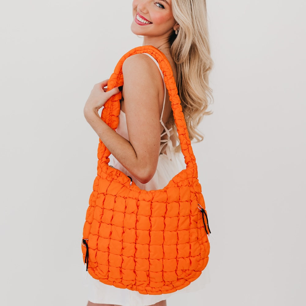 (22pcs Minimum Wholesale)Carmen Quilted Hobo Tote Bag