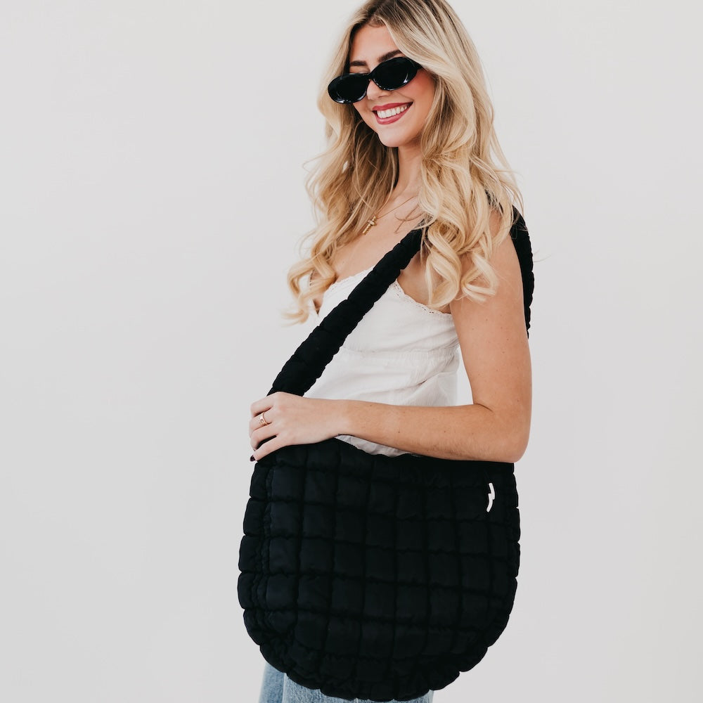 (22pcs Minimum Wholesale)Carmen Quilted Hobo Tote Bag