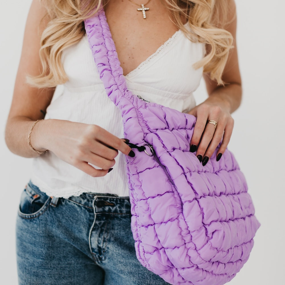 (22pcs Minimum Wholesale)Carmen Quilted Hobo Tote Bag