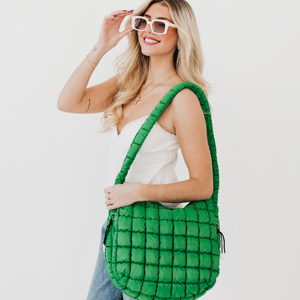 (22pcs Minimum Wholesale)Carmen Quilted Hobo Tote Bag