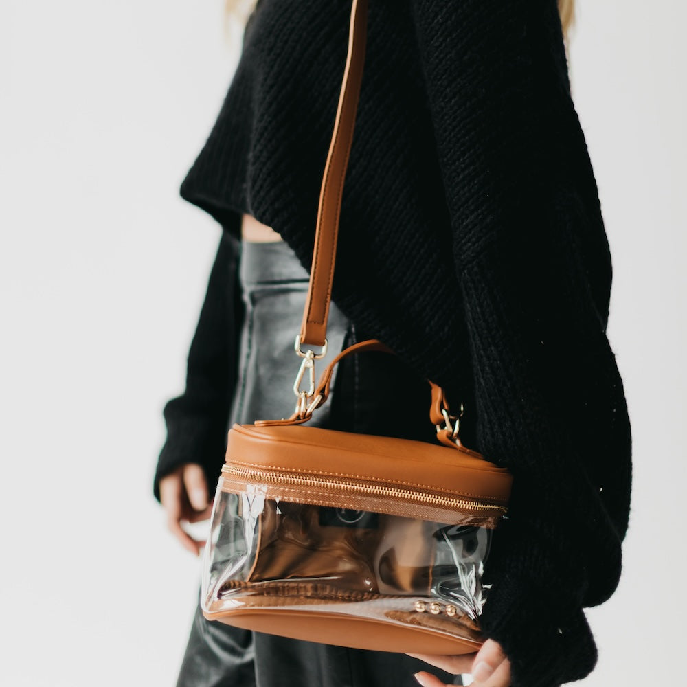 (18pcs Minimum Wholesale)Carissa Clear Crossbody