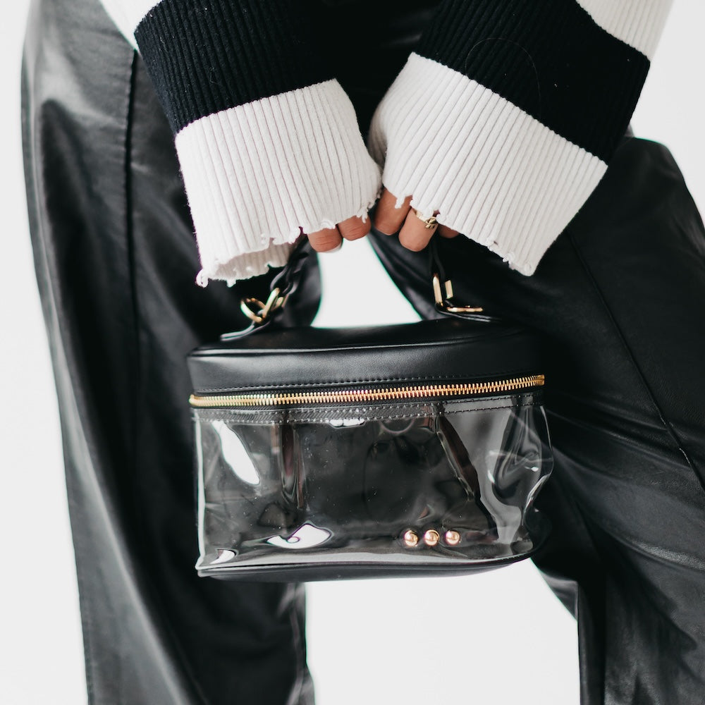 (18pcs Minimum Wholesale)Carissa Clear Crossbody