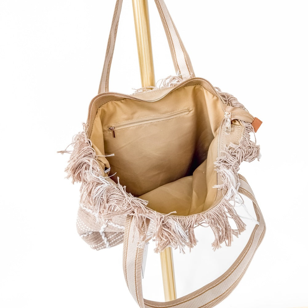 (26pcs Minimum Wholesale)Fae Fringe Tote Bag