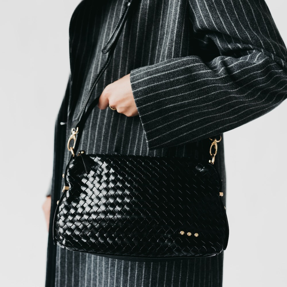 (28pcs Minimum Wholesale)Harper Hobo Woven Shoulder Bag