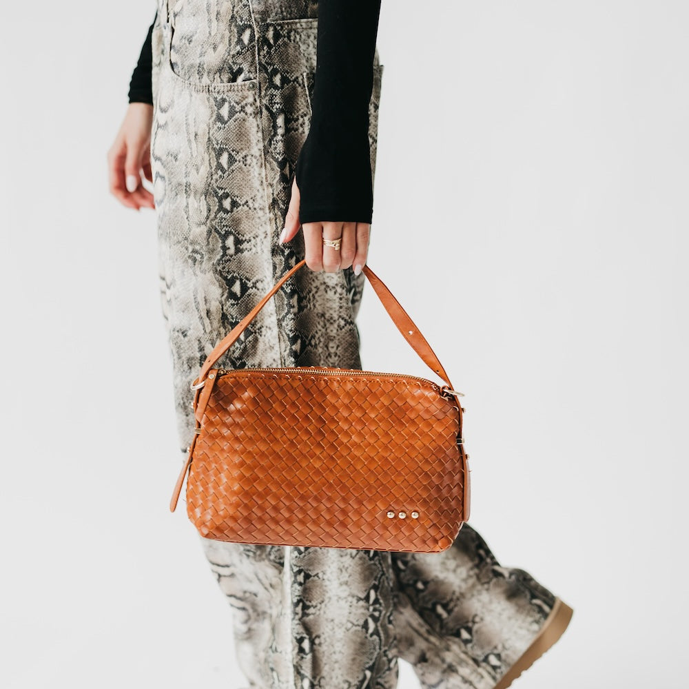 (28pcs Minimum Wholesale)Harper Hobo Woven Shoulder Bag