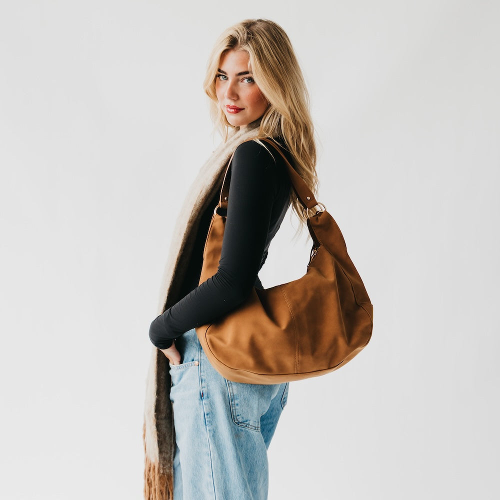 (15pcs Minimum Wholesale)Hazel Hobo Shoulder Bag with Tassel
