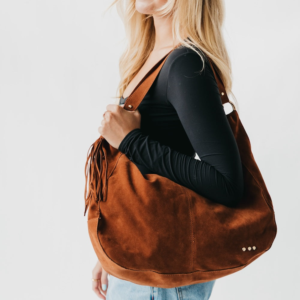 (15pcs Minimum Wholesale)Hazel Hobo Shoulder Bag with Tassel