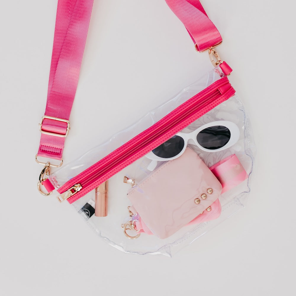 (24pcs Minimum Wholesale)Kehlani Clear Stadium Bum Bag