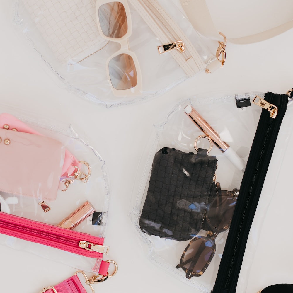 (24pcs Minimum Wholesale)Kehlani Clear Stadium Bum Bag